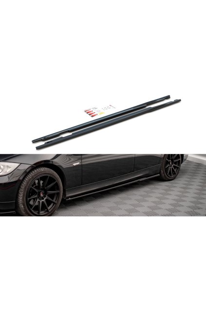 Maxton Design difuzory pod boční prahy pro BMW řada 3 E90, carbon-Look