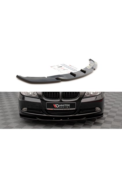 Maxton Design spoiler pod přední nárazník ver.2 pro BMW řada 3 E90, černý lesklý plast ABS