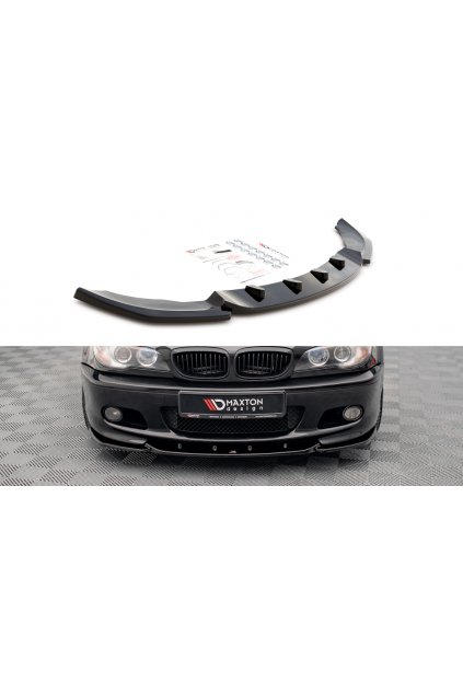 Maxton Design spoiler pod přední nárazník ver.2 pro BMW řada 3 E46, carbon-Look, Coupe M-Pack