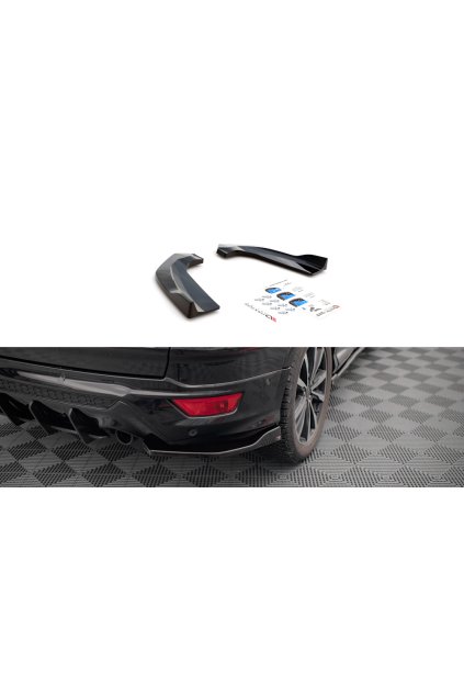 Maxton Design boční difuzory pod zadní nárazník pro Ford Escape MK3 ST-Line, carbon-Look