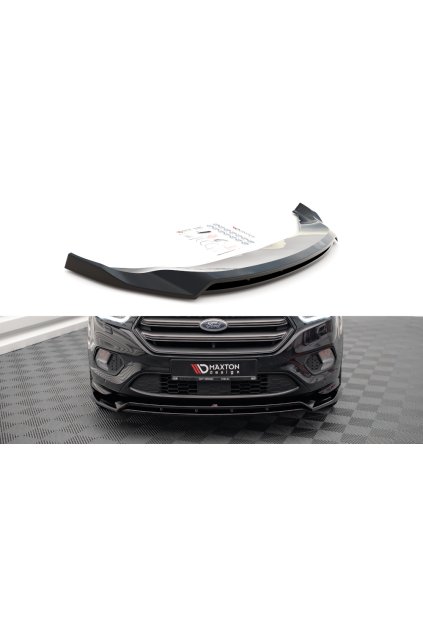Maxton Design spoiler pod přední nárazník pro Ford Escape MK3 ST-Line, carbon-Look