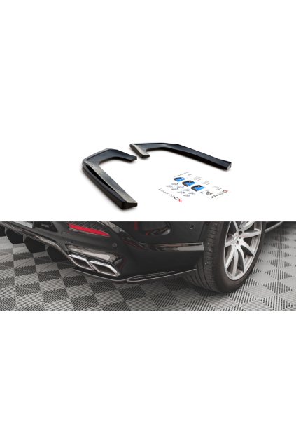 Maxton Design boční difuzory pod zadní nárazník ver.1 pro Mercedes GLE Coupe C292, plast ABS bez povrchové úpravy, Coupe AMG