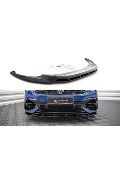 Maxton Design spoiler pod přední nárazník pro Volkswagen Tiguan Mk2 R-Line Facelift, černý lesklý plast ABS