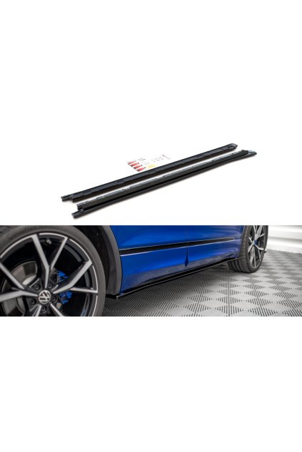 Maxton Design difuzory pod boční prahy pro Volkswagen Tiguan Mk2 R-Line Facelift, plast ABS bez povrchové úpravy