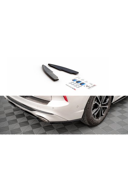 Maxton Design boční difuzory pod zadní nárazník pro Ford Kuga Mk3 ST-Line, černý lesklý plast ABS