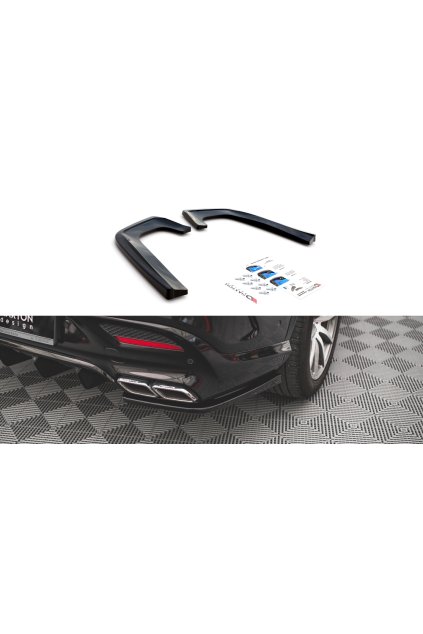 Maxton Design boční difuzory pod zadní nárazník ver.2 pro Mercedes GLE C292, carbon-Look, Coupe 63 AMG