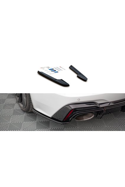 Maxton Design boční difuzory pod zadní nárazník ver.2 pro Audi RS7 C8, černý lesklý plast ABS