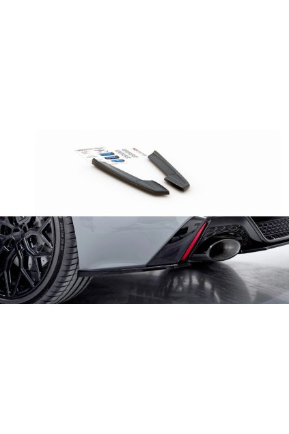 Maxton Design boční difuzory pod zadní nárazník pro Audi RS7 C8, černý lesklý plast ABS
