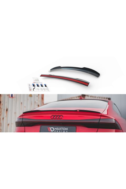 Maxton Design prodloužení spoileru pro Audi RS7 C8, černý lesklý plast ABS