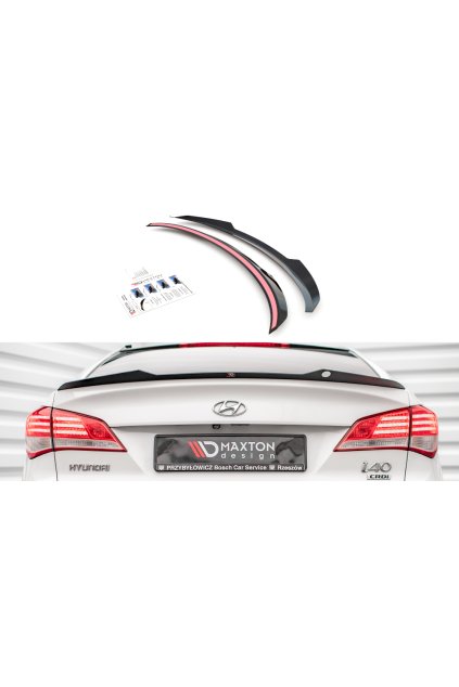 Maxton Design prodloužení spoileru pro Hyundai i40 Mk1, černý lesklý plast ABS