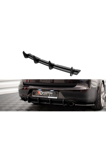 Maxton Design "Street Pro" difuzor zadního nárazníku pro Seat Exeo, plast ABS bez povrchové úpravy, s černou a červenou linkou
