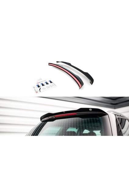 Maxton Design prodloužení spoileru pro Seat Exeo, černý lesklý plast ABS, ST (combi)