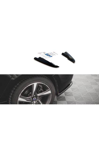 Maxton Design boční difuzory pod zadní nárazník pro Volvo S60 Mk2 Facelift, carbon-Look, R-Design