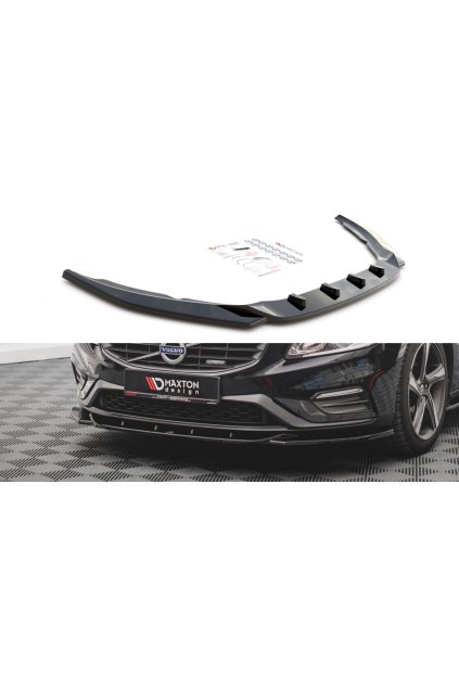 Maxton Design spoiler pod přední nárazník ver.2 pro Volvo S60 Mk2 Facelift, carbon-Look, R-Design