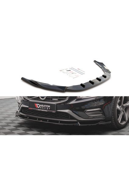 Maxton Design spoiler pod přední nárazník pro Volvo S60 Mk2 Facelift, carbon-Look, R-Design