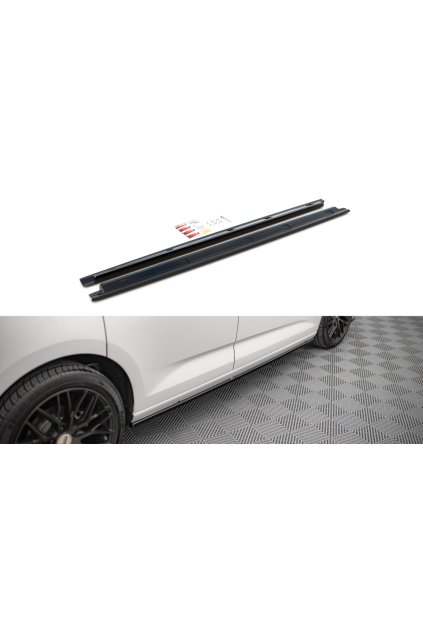 Maxton Design difuzory pod boční prahy pro Volkswagen Caddy Mk5, carbon-Look