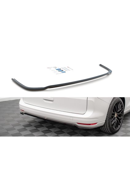 Maxton Design středový spoiler pod zadní nárazník pro Volkswagen Caddy Mk5, plast ABS bez povrchové úpravy