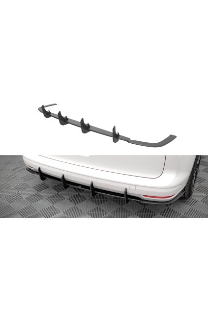 Maxton Design "Street Pro" difuzor zadního nárazníku pro Volkswagen Caddy Mk5, plast ABS bez povrchové úpravy