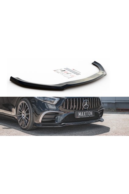 Maxton Design spoiler pod přední nárazník ver.3 pro Mercedes CLS C 257/53AMG, černý lesklý plast ABS