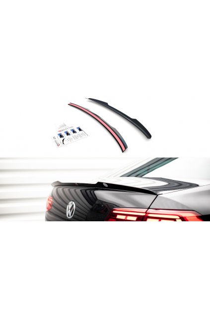 Maxton Design prodloužení spoileru pro Volkswagen Passat Mk8 (B8) Facelift, carbon-Look