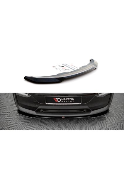 Maxton Design spoiler pod přední nárazník pro BMW i3 Mk1 Facelift, černý lesklý plast ABS
