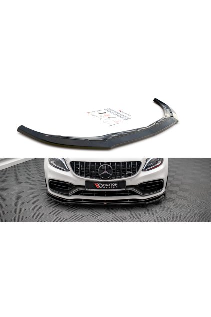 Maxton Design spoiler pod přední nárazník ver.3 pro Mercedes třída C W205 Facelift/63 AMG/Coupe, černý lesklý plast ABS