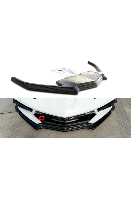 Maxton Design spoiler pod přední nárazník pro Chevrolet Corvette C8, carbon-Look