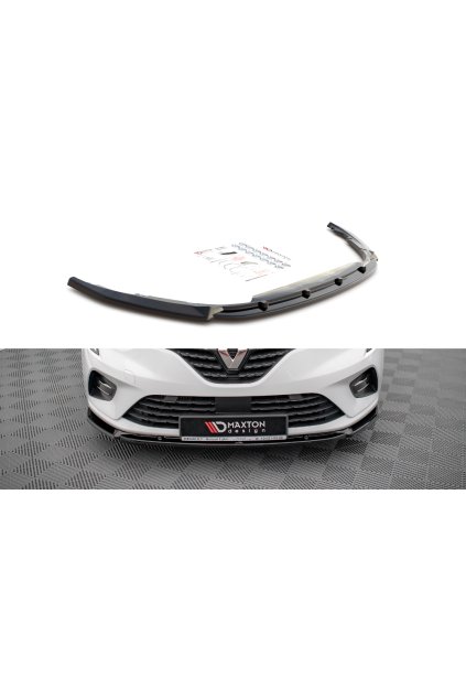 Maxton Design spoiler pod přední nárazník ver.2 pro Renault Clio Mk5, carbon-Look