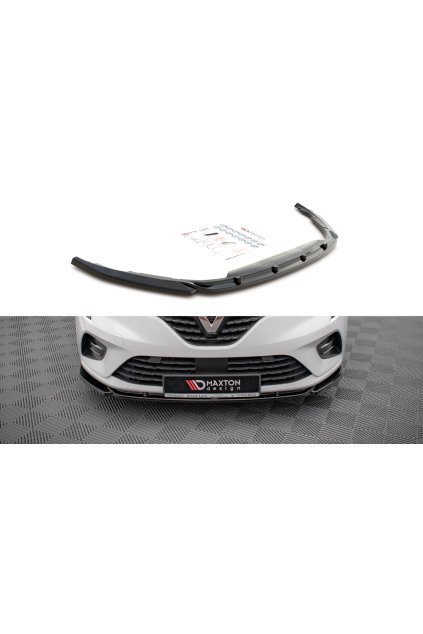 Maxton Design spoiler pod přední nárazník pro Renault Clio Mk5, černý lesklý plast ABS