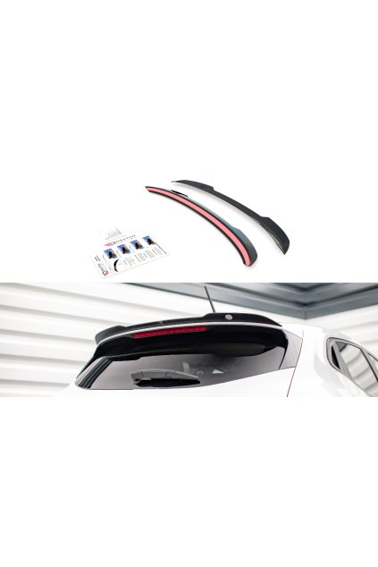 Maxton Design prodloužení spoileru pro Renault Clio Mk5, černý lesklý plast ABS