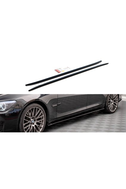 Maxton Design difuzory pod boční prahy pro BMW řada 7 F01 /M-Pack, carbon-Look