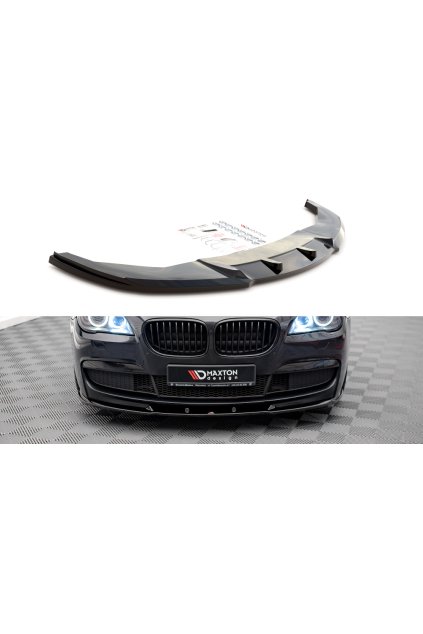Maxton Design spoiler pod přední nárazník ver.2 pro BMW řada 7 F01 /M-Pack, carbon-Look