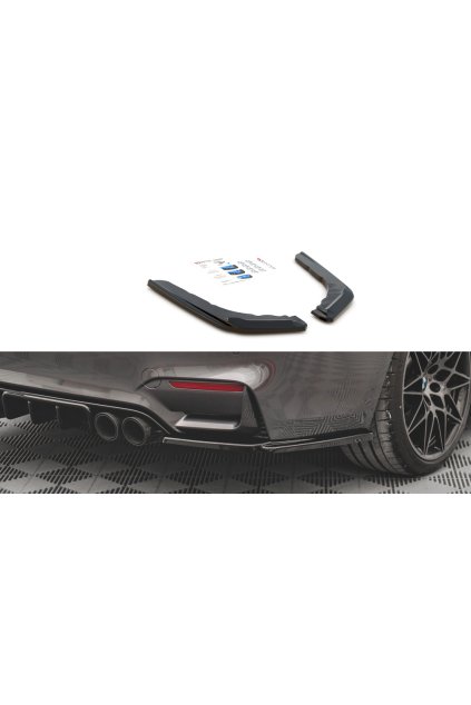 Maxton Design boční difuzory pod zadní nárazník ver.2 pro BMW M4 F82, černý lesklý plast ABS