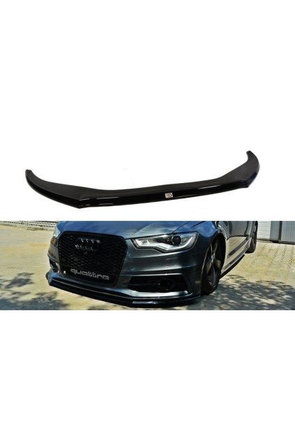 Maxton Design spoiler pod přední nárazník ver.2 pro Audi S6 C7, carbon-Look