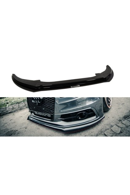 Maxton Design "Racing" spoiler pod přední nárazník pro Audi S6 C7, carbon-Look