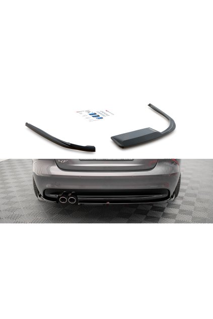 Maxton Design boční difuzory pod zadní nárazník pro Jaguar XF Mk2 /R-Sport, černý lesklý plast ABS