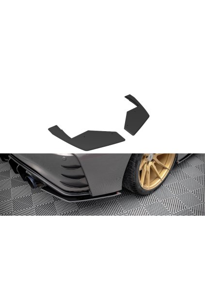 Maxton Design "Street Pro" boční difuzory pod zadní nárazník pro Nissan 370Z Nismo, plast ABS bez povrchové úpravy