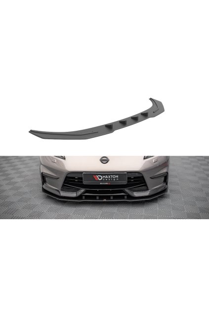 Maxton Design "Street Pro" spoiler pod přední nárazník pro Nissan 370Z Nismo, plast ABS bez povrchové úpravy, s červenou linkou