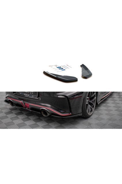 Maxton Design boční difuzory pod zadní nárazník pro Nissan 370Z Nismo, černý lesklý plast ABS