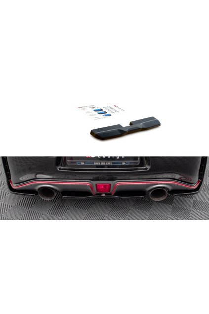 Maxton Design středový spoiler pod zadní nárazník pro Nissan 370Z Nismo, černý lesklý plast ABS