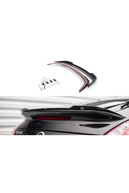Maxton Design prodloužení spoileru pro Nissan 370Z Nismo, černý lesklý plast ABS