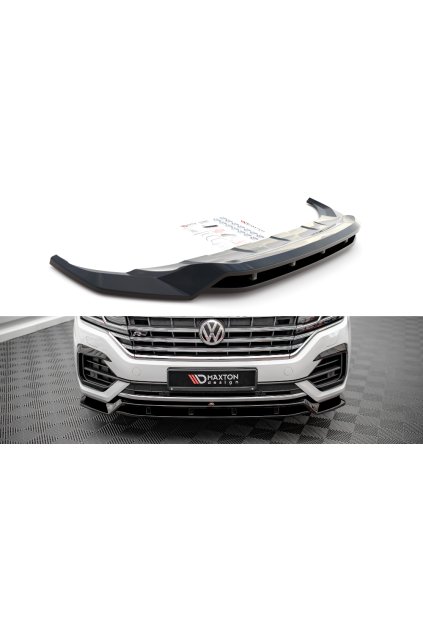 Maxton Design spoiler pod přední nárazník pro Volkswagen Touareg Mk3 /R-Line, carbon-Look