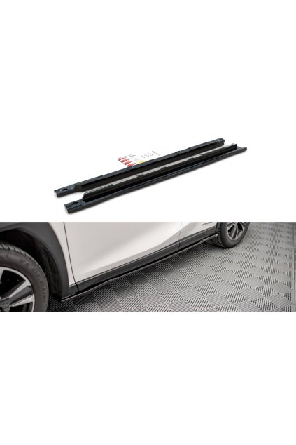 Maxton Design difuzory pod boční prahy pro Lexus UX Mk1, černý lesklý plast ABS
