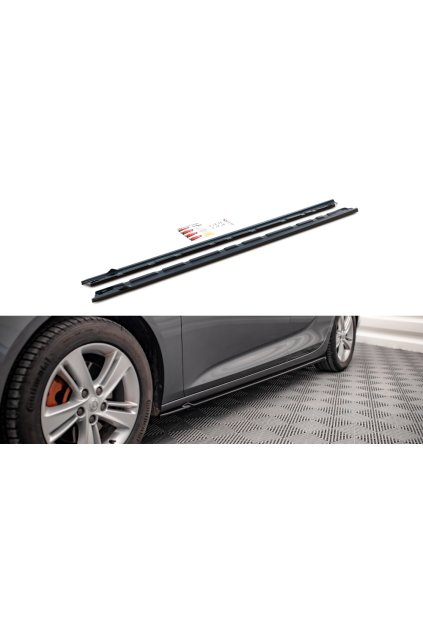 Maxton Design difuzory pod boční prahy pro Opel Insignia Mk2, carbon-Look