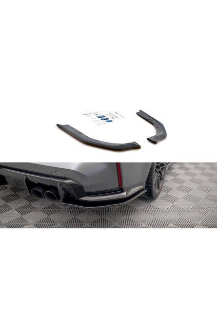 Maxton Design boční difuzory pod zadní nárazník ver.2 pro BMW M3 G80, černý lesklý plast ABS