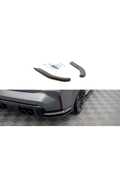 Maxton Design boční difuzory pod zadní nárazník ver.1 pro BMW M3 G80, černý lesklý plast ABS
