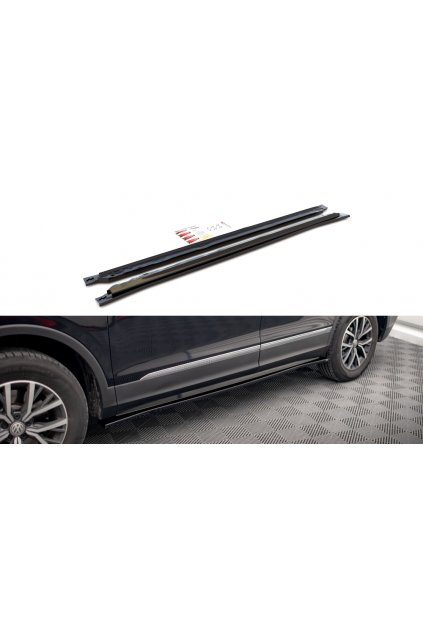 Maxton Design difuzory pod boční prahy pro Volkswagen Tiguan MK2 Standard, plast ABS bez povrchové úpravy, pro model Allspace