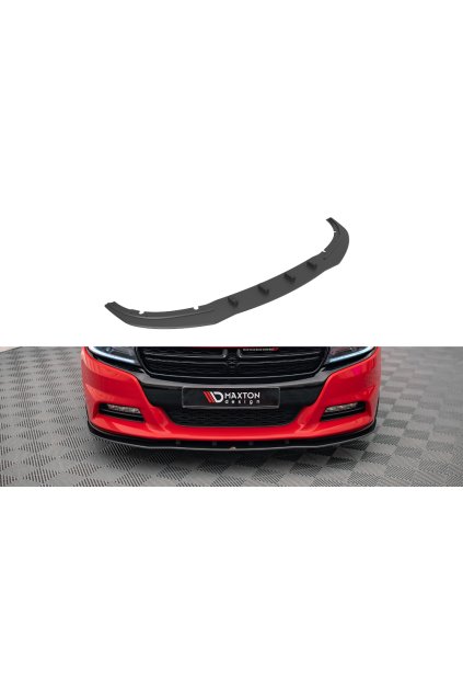 Maxton Design "Street Pro" spoiler pod přední nárazník pro Dodge Charger Mk7 Facelift RT, plast ABS bez povrchové úpravy, s červenou linkou