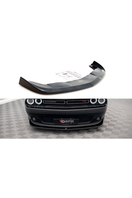 Maxton Design spoiler pod přední nárazník pro Dodge Challenger Mk3 RT Facelift, carbon-Look