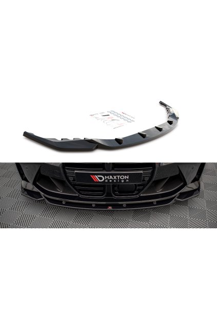Maxton Design spoiler pod přední nárazník ver.2 pro BMW M3 G80, carbon-Look